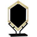 Infinity Double Diamond - Black Acrylic Award w/Iron Stand - 9-1/2"